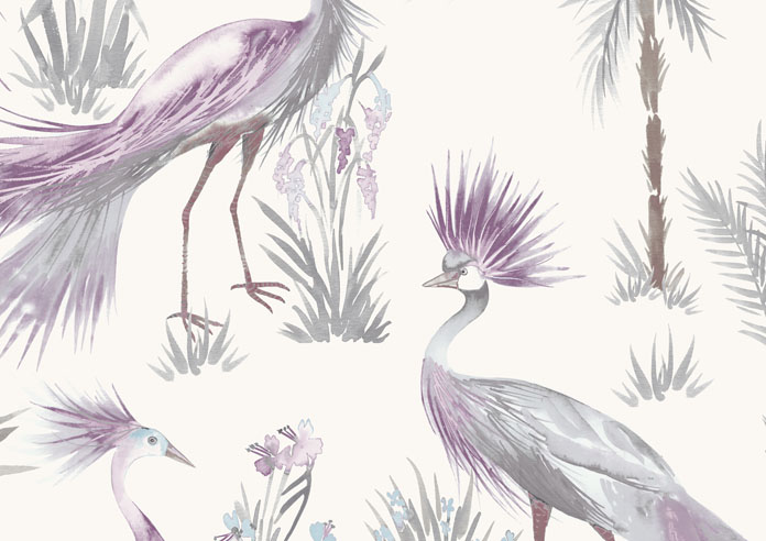 Tropical Birds, Amethyst - Twist&Fit Roller Blind - Image 6